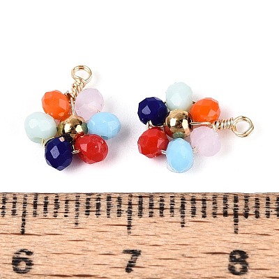Glass with 304 Stainless Steel Pendants GLAA-T028-13A-1