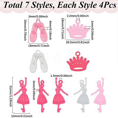 28Pcs 7 Styles Alloy Pendants FIND-SC0013-37-1