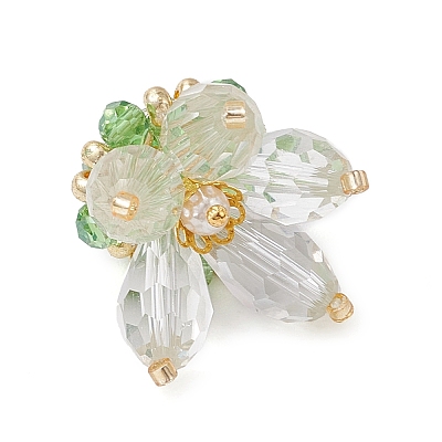 Transparent Glass Pendants PALLOY-MZ00720-04-1