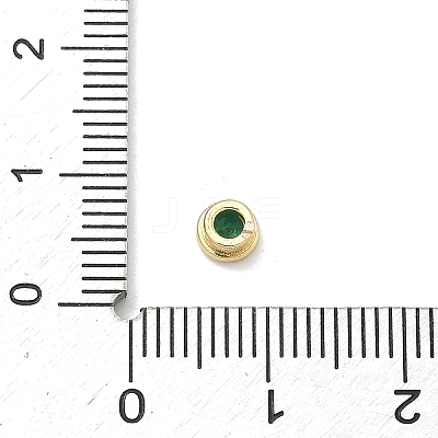 Flat Round Brass Micro Pave Cubic Zirconia Cabochons KK-P345-13G-A07-1