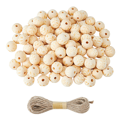 Wood Beads WOOD-FH0002-29A-1