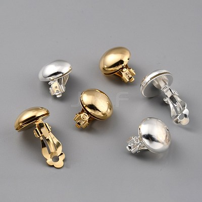 Brass Clip-on Earring Findings KK-O131-03-B-1