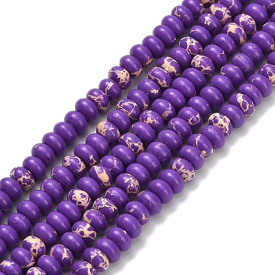 Synthetic Imperial Jasper Beads Strands G-L635-A09-4x2mm-05-1