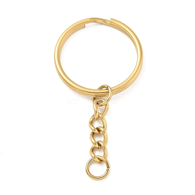 Ion Plating(IP) 304 Stainless Steel Split Key Rings KEYC-M035-01G-1