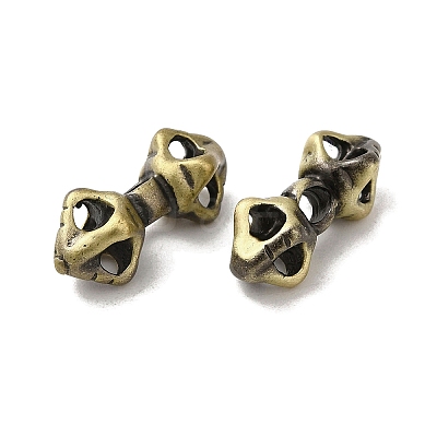 Tibetan Style Rack Plating Brass Connector Charms KK-Q805-08AB-1