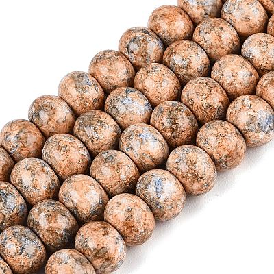 Opaque Baking Paint Glass Beads Strands GLAA-Q110-03A-04-1