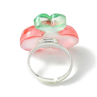 Fruit Resin Finger Ring RJEW-JR00642-1