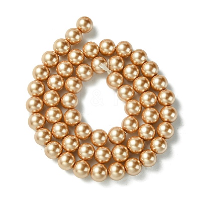 Eco-Friendly Dyed  Glass Pearl Round Beads Strands HY-A002-8mm-RB045-1
