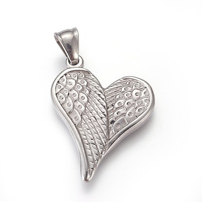 Non-Tarnish 304 Stainless Steel Pendants with 201 Stainless Steel Clasp LS-STAS-E449-13P-1