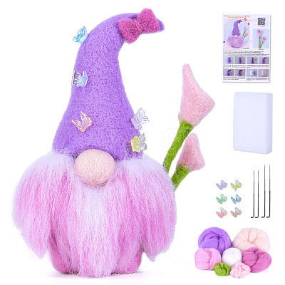 DIY Calla Gnome Doll Needle Felting Kit PW-WGA83B7-02-1