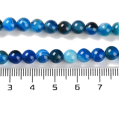 Natural Striped Agate/Banded Agate Beads Strands G-Z060-A01-A11-1