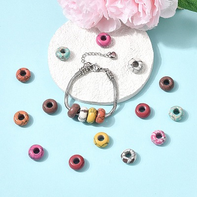 Synthetic Gemstone European Beads SPDL-R001-01-1