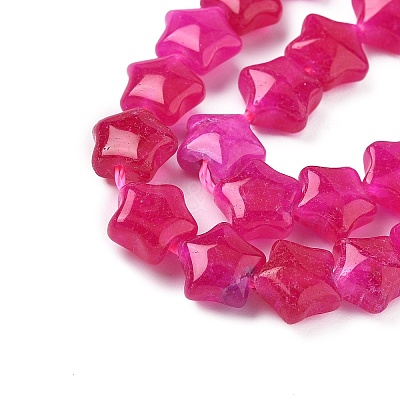 Dyed Natural Malaysia Jade Star Beads Strands G-Z080-A01-02-1