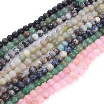 Natural Gemstone Beads Strands G-F591-03M-6mm-1