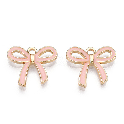 Light Gold Plated Alloy Pendants ENAM-T009-40A-1