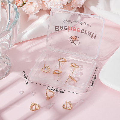 16Pcs Brass Stud Earring Findings KK-BBC0004-56-1