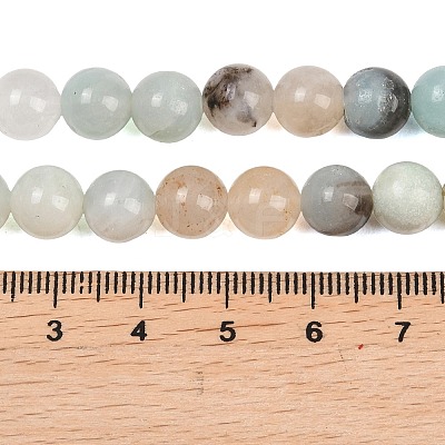 Natural Flower Amazonite Beads Strands G-F415-8mm-1