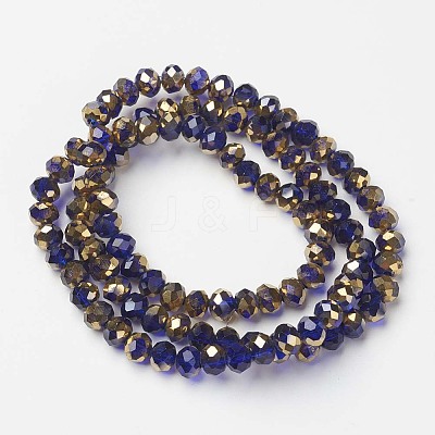 Electroplate Transparent Glass Beads Strands LS-EGLA-A034-T6mm-O05-1