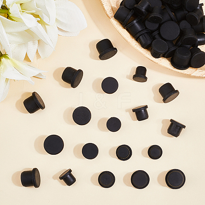50Pcs 5 Styles Silicone Hole Plugs AJEW-GF0011-62A-1