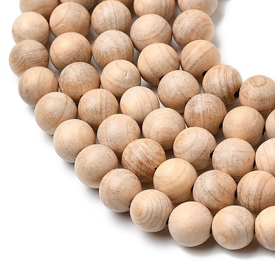 Natural Wood Beads Strands WOOD-B011-01A-4mm-1
