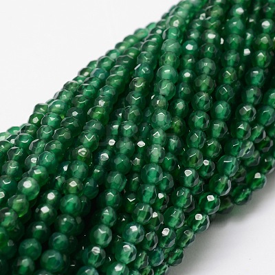 Dyed Natural White Jade Round Beads Strands G-E311-4mm-04-1