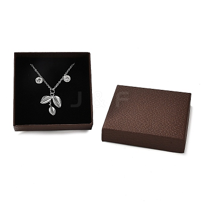 Square Cardboard Necklace Box X1-CBOX-Q038-02A-1