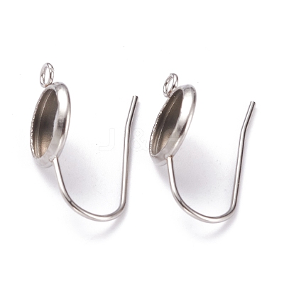 Tarnish Resistant 304 Stainless Steel Earring Settings STAS-O141-03P-1