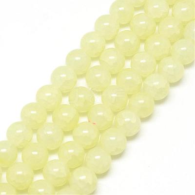Baking Paint Crackle Glass Bead Strands DGLA-Q023-8mm-YS3-1