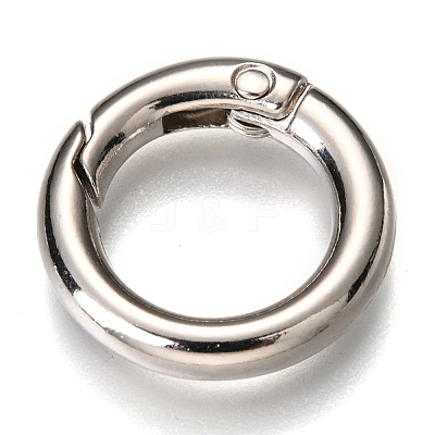 Zinc Alloy Spring Gate Rings PALLOY-C100-01P-03-1