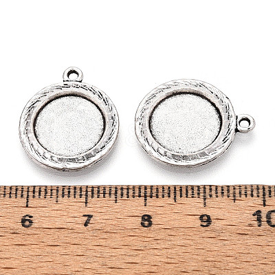 Tibetan Style Alloy Pendant Cabochon Settings PALLOY-N178-05AS-1