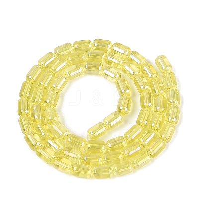Electroplate Transparent Glass Beads Strands EGLA-Q132-03A-A02-1