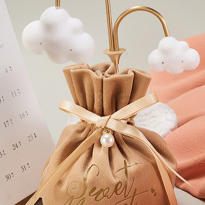 Velvet Jewelry Drawstring Gift Bags ABAG-CJC0003-03E-1