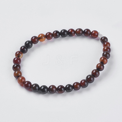 Natural Agate Beads Strands X-G-G515-6mm-04-1