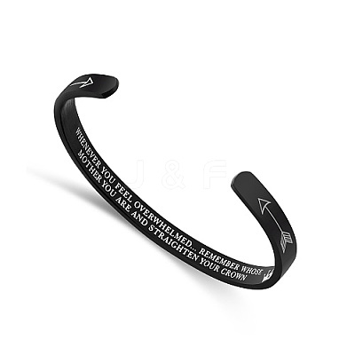 304 Stainless Steel Cuff Bangle WU8630-1-1