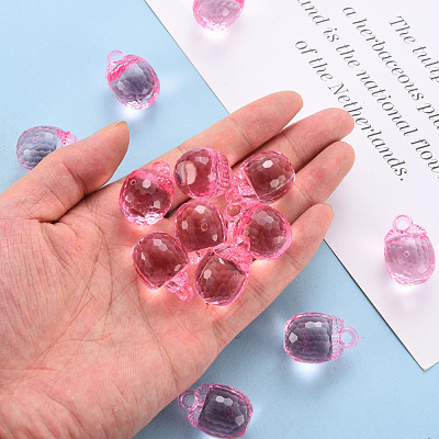 Autumn Theme Transparent Acrylic Pendants TACR-T024-04B-903-1
