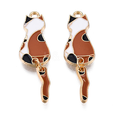 Eco-Friendly Alloy Enamel Pendants ENAM-T011-84C-NR-1