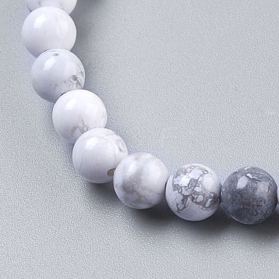 Natural Howlite Beads Strands X-TURQ-G091-6mm-1