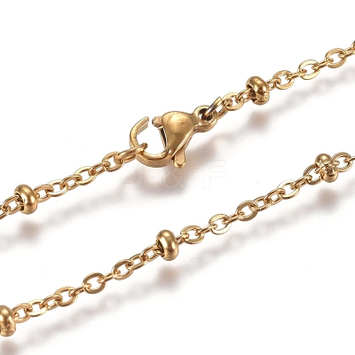 304 Stainless Steel Cable Chains/Satellite Chains Necklaces NJEW-L159-07A-G-1