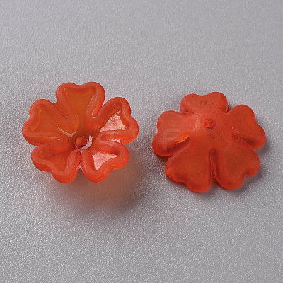 Transparent Frosted Acrylic Bead Caps MACR-S371-04A-726-1
