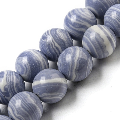 Synthetic Blue Lace Agate Beads Strands G-B071-F02-03-1