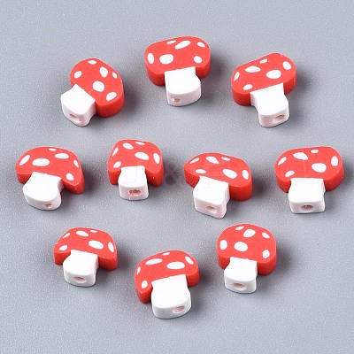 Handmade Polymer Clay Beads X-CLAY-N011-016F-1