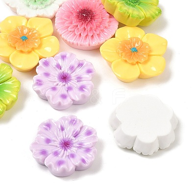 Opaque Resin Cabochons RESI-K030-07-1