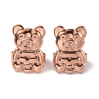 Brass Ear Nuts FIND-WH0133-06RG-1