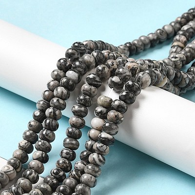 Natural Map Stone Beads Strands G-D481-18-1