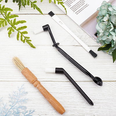 4Pcs 4 Style Nylon & Wood Brush Cleaning Tool TOOL-GF0002-97-1