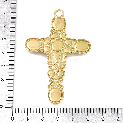 Bohemian Style 304 Stainless Steel with Synthetic Turquoise Big Pendants LS-STAS-G381-02G-09-1