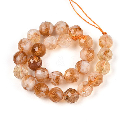 Natural Citrine(Heated) Beads Strands G-S345-6mm-18-01-1