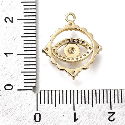 Brass Micro Pave Cubic Zirconia Pendants KK-Q048-23G-1