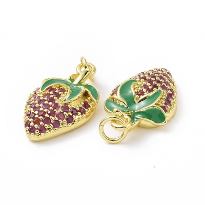Brass Micro Pave Cubic Zirconia Pendant ZIRC-P101-01G-1
