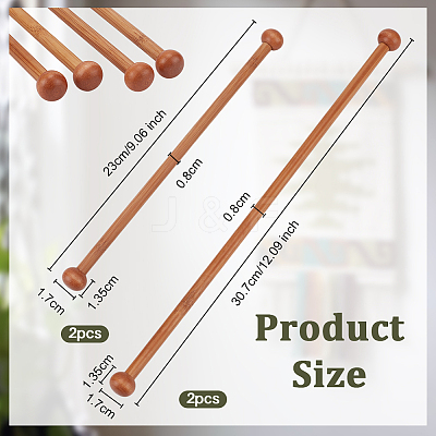 Bamboo Hanging Rod for Weaving Accessories FIND-WH0816-015-1